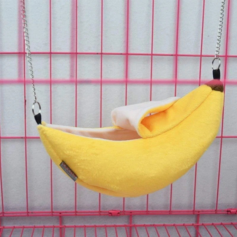 Banana Hamster Bed House Hammock Small Animal Warm Bed House Cage Nest Hamster Accessory for Sugar Glider Hamster Small Bird Pet