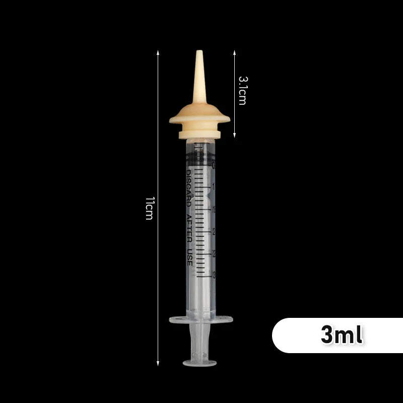 Pet Feeding Nipple for Kitten Puppy Newborn Cat Silicone Feeding Pacifier with Syringes for Mini Pet Small Dog Milk Feeding
