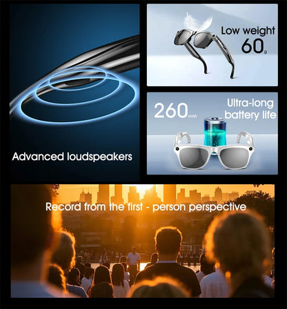 Xiaomi 1080P HD AI Smart Glasses Chat GPT 100MP Camera Bluetooth Call 260Mah Battery Voice Assistant Control Smart Glasses Hot