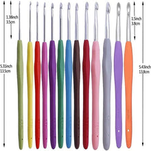 BUDDUR Multicolor Crochet Hooks Kit With Stitch Marker And Pencil Case For Cotton Yarn Knitting DIY Handmade Craft ToolsSet