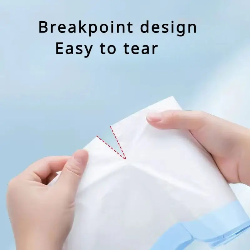 White Trash Bag - 2.6 Drawstring Garbage Bags Bathroom Trash can Liners Office Home 75 Counts 45x50cm