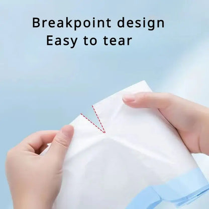 White Trash Bag - 2.6 Drawstring Garbage Bags Bathroom Trash can Liners Office Home 75 Counts 45x50cm