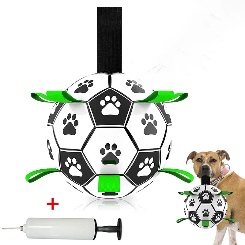 Kimpets Dog Interactive Football Toys Children Soccer Dog Outdoor Training Balls Dog Sporty Bite Chew Teething Ball Pet Supplies