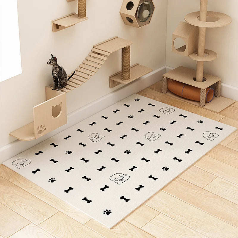 ペット用ゴミ箱 PVC防水・尿パッド付き犬用フェンス 犬小屋 滑り止めプラスチックカーペット 掃除不要