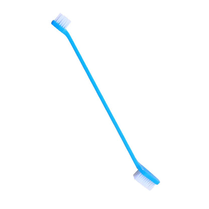 10PCS Pet Toothbrush Pet Long Handle Double Head Toothbrush Dog Oral Cleaning Care