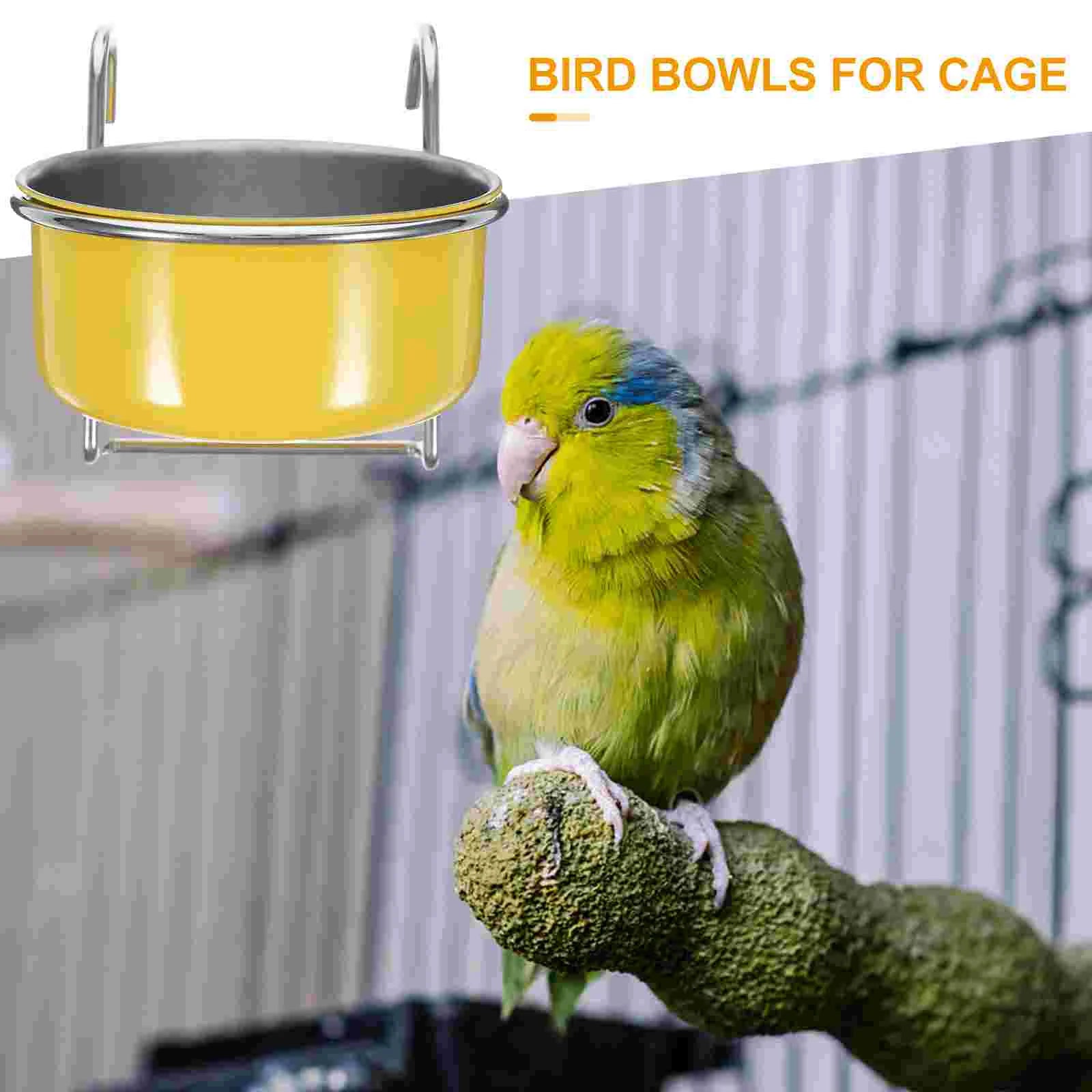 Portable Water Dispenser Parakeet Cage Accessories Parrot Food Bowl Bird Feeder Budgerigar The Indoor for Small