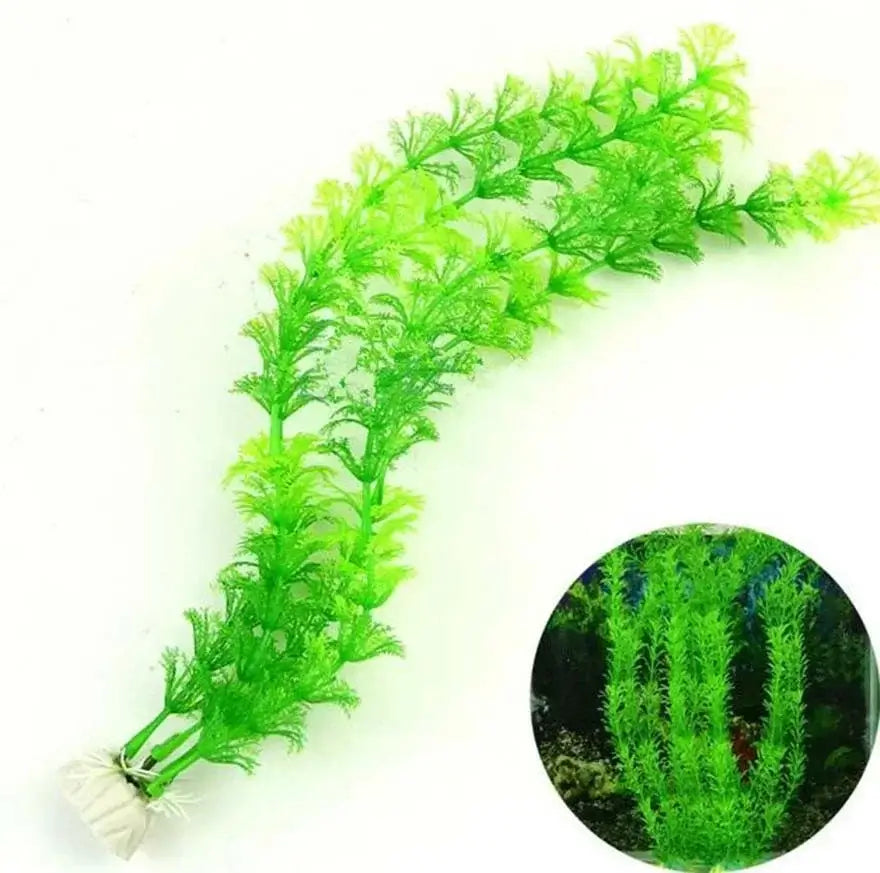 Plastic Aquarium Fish Tank Decor Water Weeds Plant Artificial Green Grass