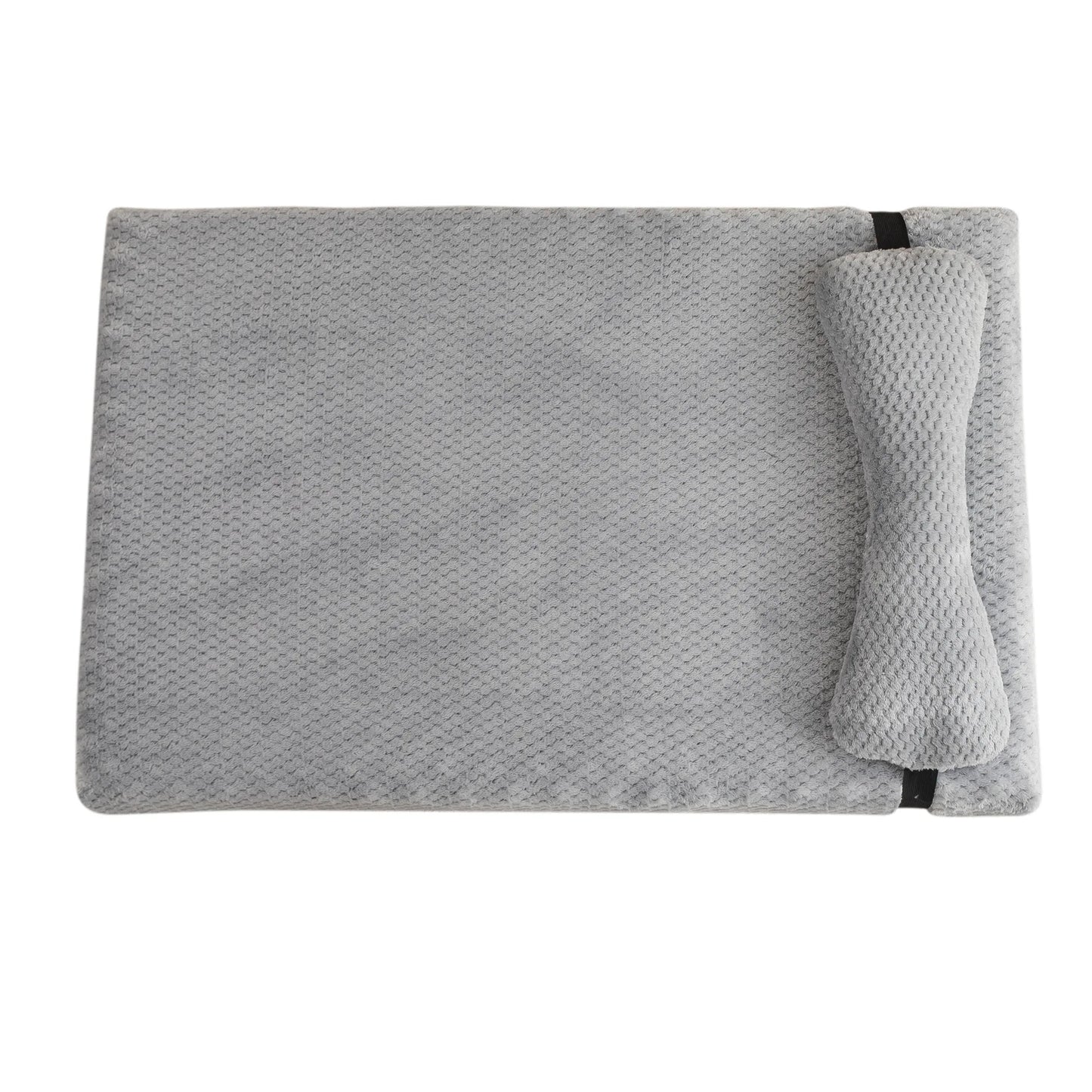 Warm Calming Dog Bed with Pillow Fluffy Plush Dog Mat for Dog with Removable Washable Cover for Large Medium Small Dogs and Cats
