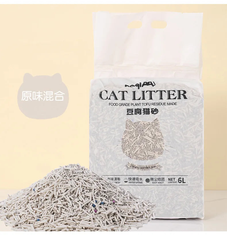 Original Tofu Cat Litter 6L Green Tea Mixed Plant Cat Litter Pet