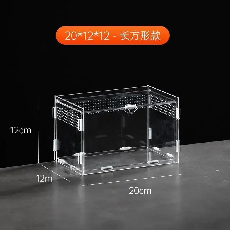 Reptile Habitat Terrarium Breeding Box Acrylic Case Nano Arboreal Tarantula Enclosure Spider Scorpion Bearded Dragon Habitat