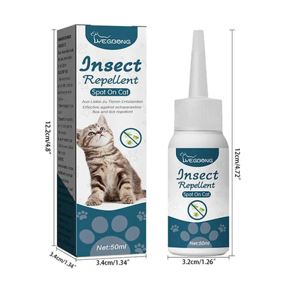 Pet Flea Killer Drops Anti Fleas Cats Ticks Lice Mite Ringworm Removal Itching Dogs Treatment Pet Removal Insect Relieve Dr G4B2