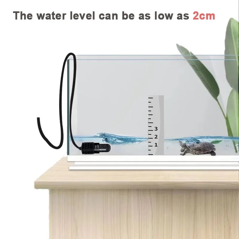 Mini Aquarium heating rod Fish Tank Aquarium Heater Submersible Thermostat Heater 18-34°C Adjustable Temperature USB Charging