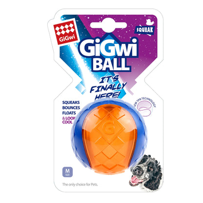 Interactive Dog Ball Pet Toys G-Ball Series Squeaky 2.5' Bouncy Assorted Colors for Small/Medium Dogs