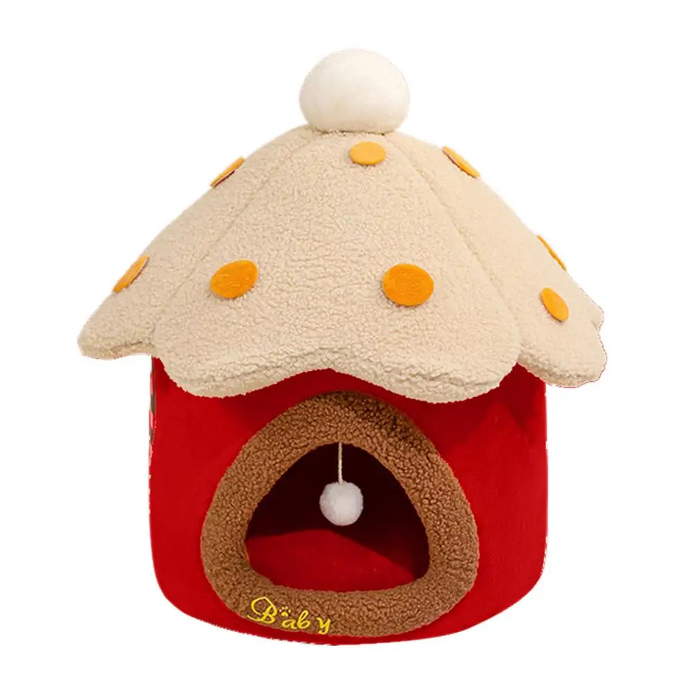 Creative Cat Tunnel Winter Pet Bed Warm Cat Hole Toy Sleeping House Training Props Shelter Cat Tunnel with Ball Cat Bed Nest Toy