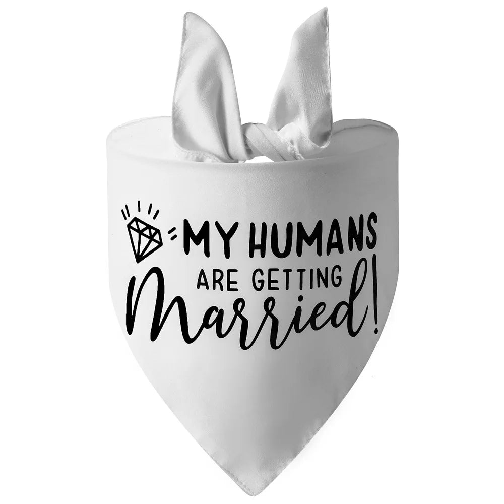 Sucado Style She Said Yes Best Dog Bandana for Wedding Engagement Announcement Gift Photo Prop Pet Scarf Accessories
