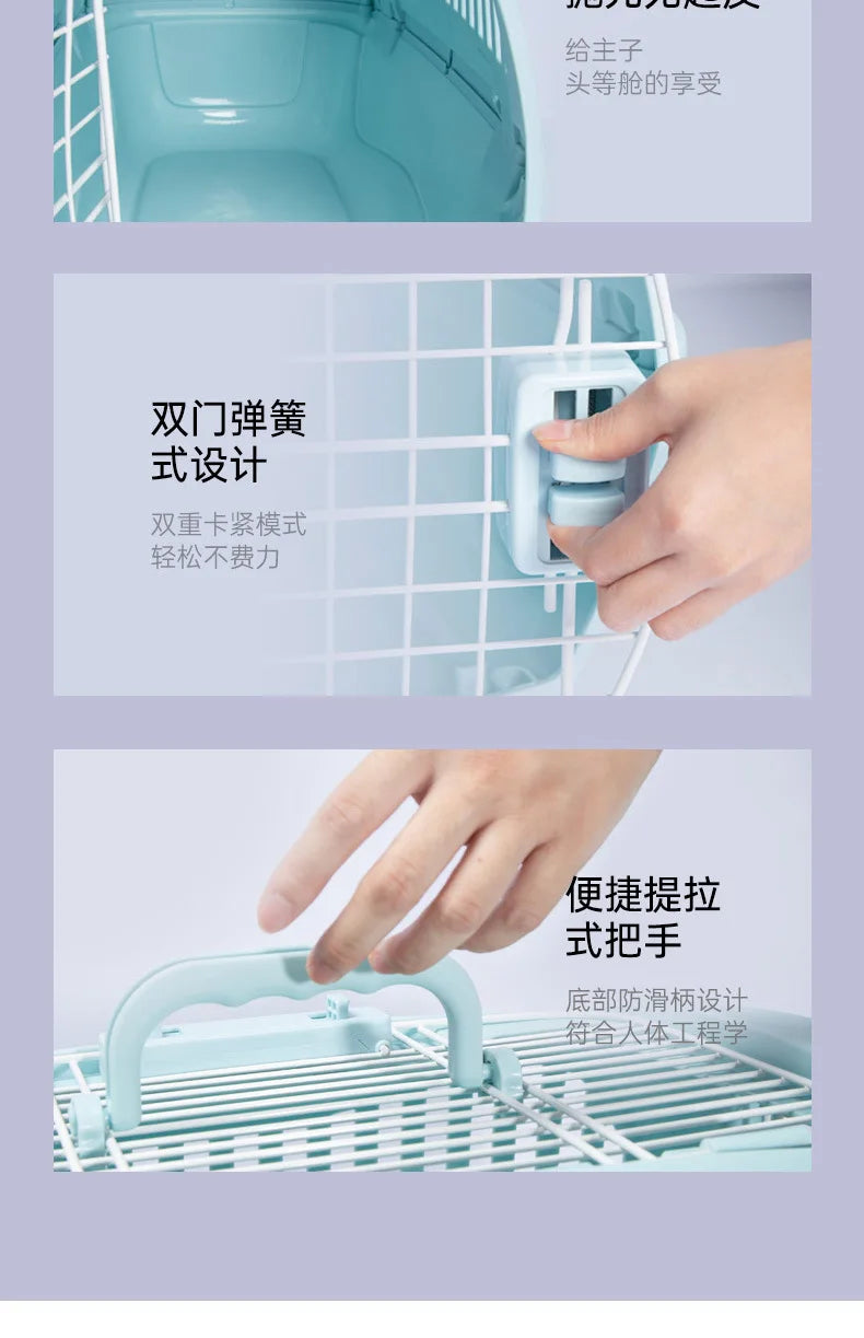 Pet Flight Case Cat Portable Cage Pet Portable out Car Box Cat Bag Small Puppies Upper Opening