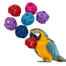 Pet Bird Toys Chewing Toys Bird Rattan Ball Toy For Parrot Budgie Parakeet Cockatiel Chewing Playing Toys Parrot Cages Toys 5pcs
