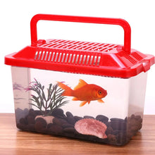 便攜式透明餵食水族箱寵物用品金魚缸烏龜缸倉鼠箱