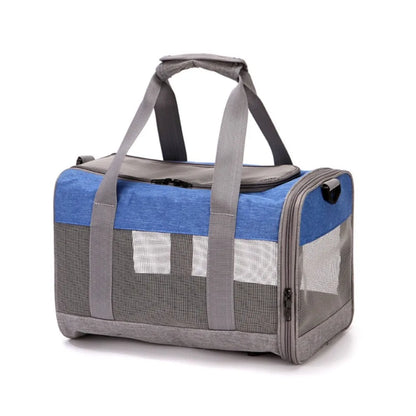 One Shoulder Polyester Pet Carrier Bag Breathable Mesh Simple Design Pet Bag Portable Handbag Style Pet Backpack Outdoor Travel
