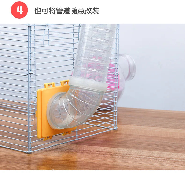 Cute DIY Hamster Tunnel Toy Pet Sports Training Pipeline Transparent Runway Toy Pet Hamster Game for Small Animal Accessories