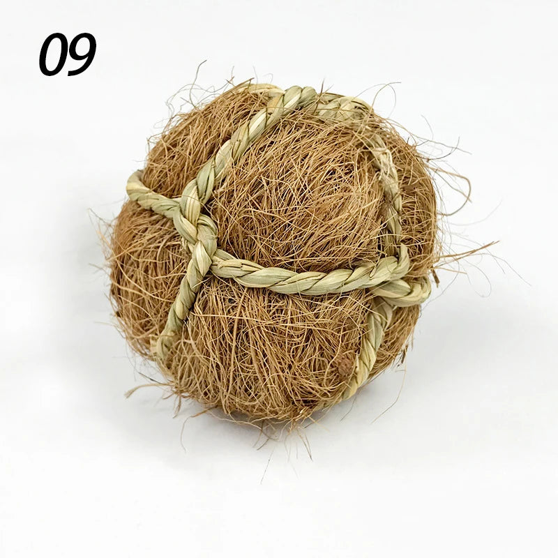 7CM Chewing Braided Ball Guinea Pig Rabbit Hamster Small Animal Play Pet Interactive Chew Toy