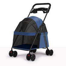 Outdoor Lightweight Silla de paseo Teddy Folding Pet Carriage Small Teddy Cat Pet Stroller Dog Pink With Table