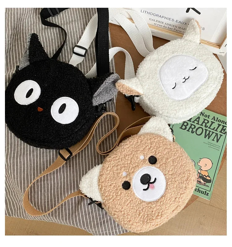 Japanese Style Kawaii Bag Women Cartoon Plush Shoulder Bag for Women 2022 New Crossbody Bag Small Phone&Purse Bag Bolsa Feminina
