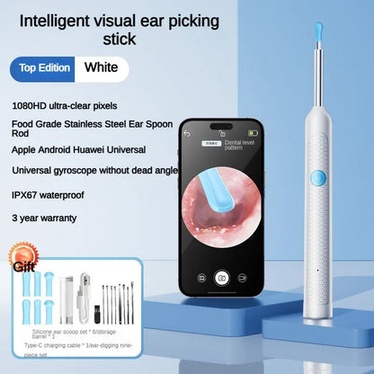 Wireless Visual Silicone Ear Spoon Endoscope Earpick Camera Otoscope Safe Ear Cleaner for Kids & Adults