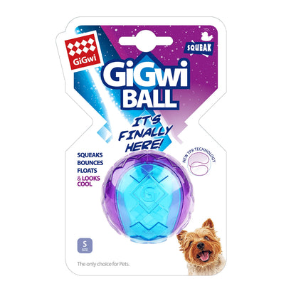 Interactive Dog Ball Pet Toys G-Ball Series Squeaky 2.5' Bouncy Assorted Colors for Small/Medium Dogs
