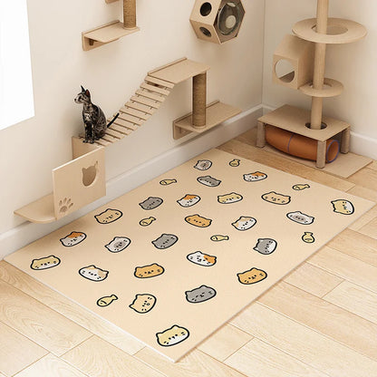 ペット用ゴミ箱 PVC防水・尿パッド付き犬用フェンス 犬小屋 滑り止めプラスチックカーペット 掃除不要