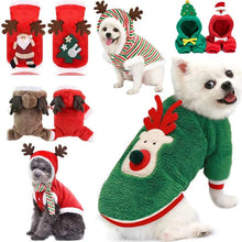 狗狗聖誕衣服冬季保暖寵物服裝適合中小型犬麋鹿聖誕老人狗貓外套連帽衫聖誕狗狗服裝
