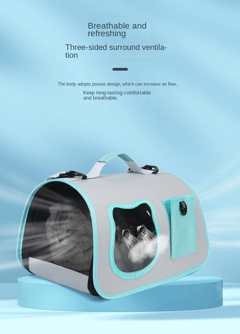 Cat Bag Portable Dog Tote Bag Breathable Backpack Carrier Small Dog Foldable Cat Carrier Large Space Travel Transport Bag