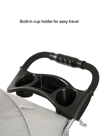 Three-wheeled Lightweight Foldable Pet Stroller Outdoor Small Dog And Cat Stroller With Storage Holder Cup Basket