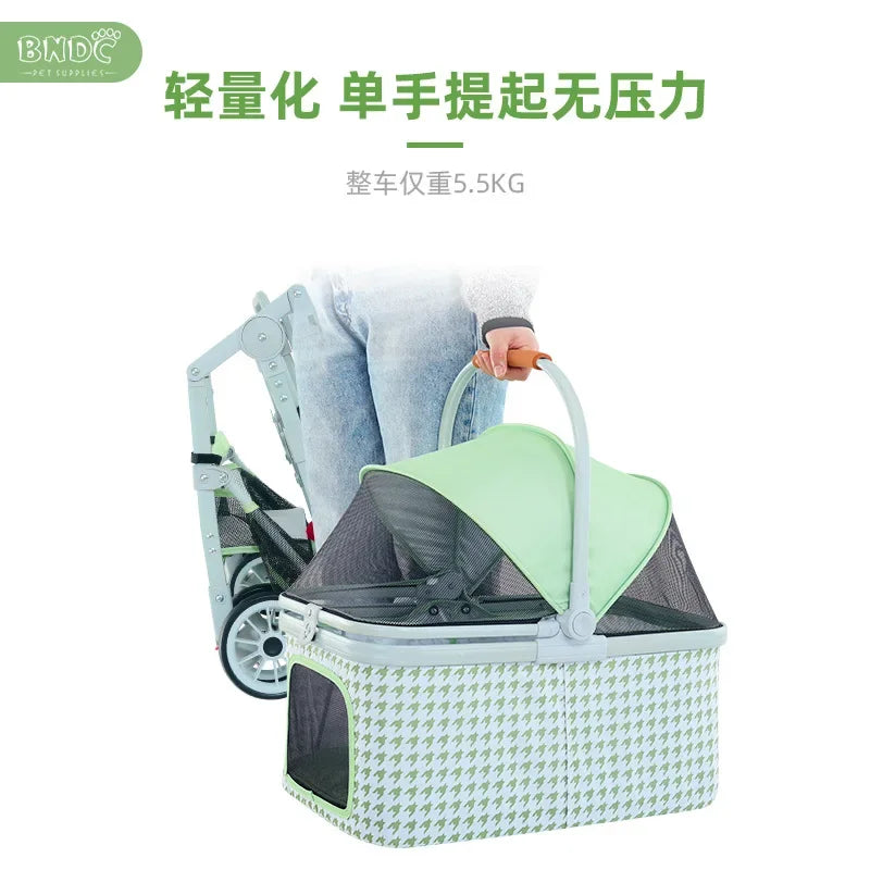 Detachable Pet Cart Detachable One Car Three-purpose Universal Pet Cart for Cats and Dogs