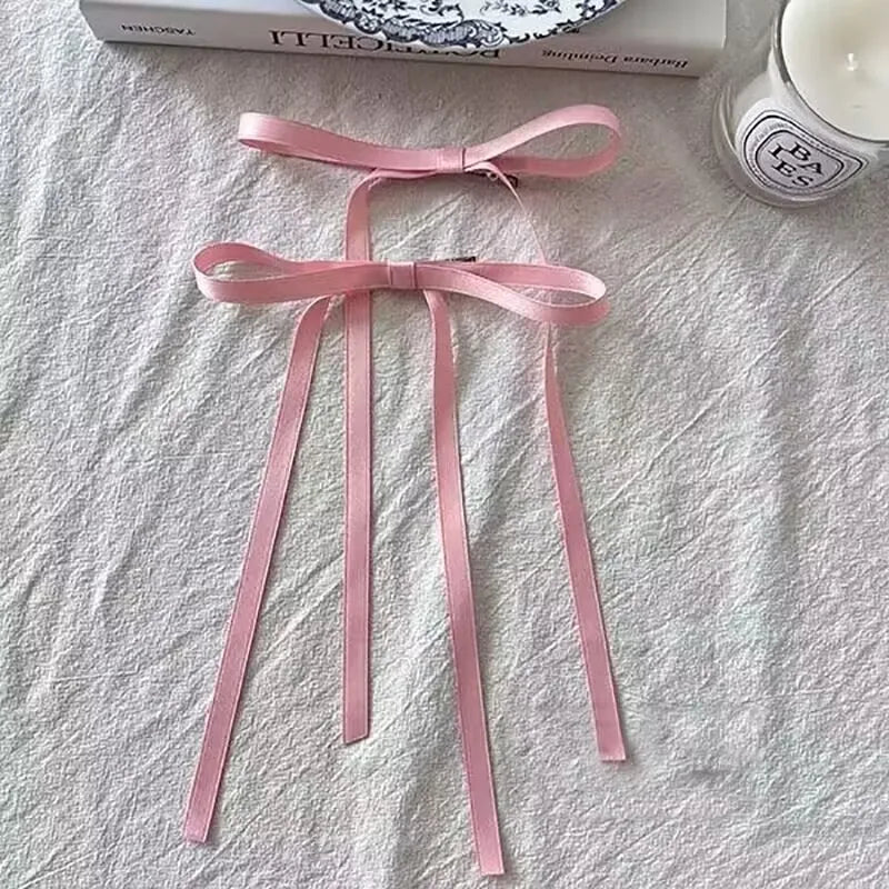 Vintage Large Velvet Bow Hair Clip Trend Long Ribbon Hairpins Barrettes Headband For Women Girl Hair Accessories Wedding Jewelry