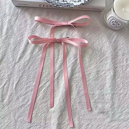 Vintage Large Velvet Bow Hair Clip Trend Long Ribbon Hairpins Barrettes Headband For Women Girl Hair Accessories Wedding Jewelry