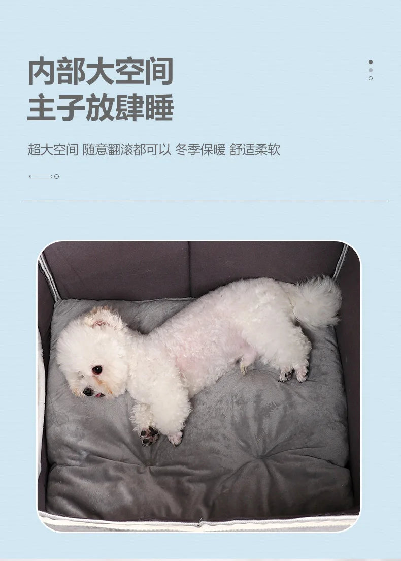 可折疊保暖狗屋沙發床，適合小型至大型寵物