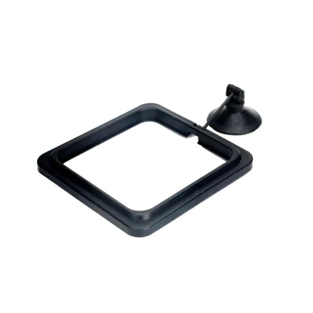 Black Color Aquarium Feeding Ring Fish Tank Floating Food Tray Feeder Square Circle Accessory Fish Food Feeder Suction Cup