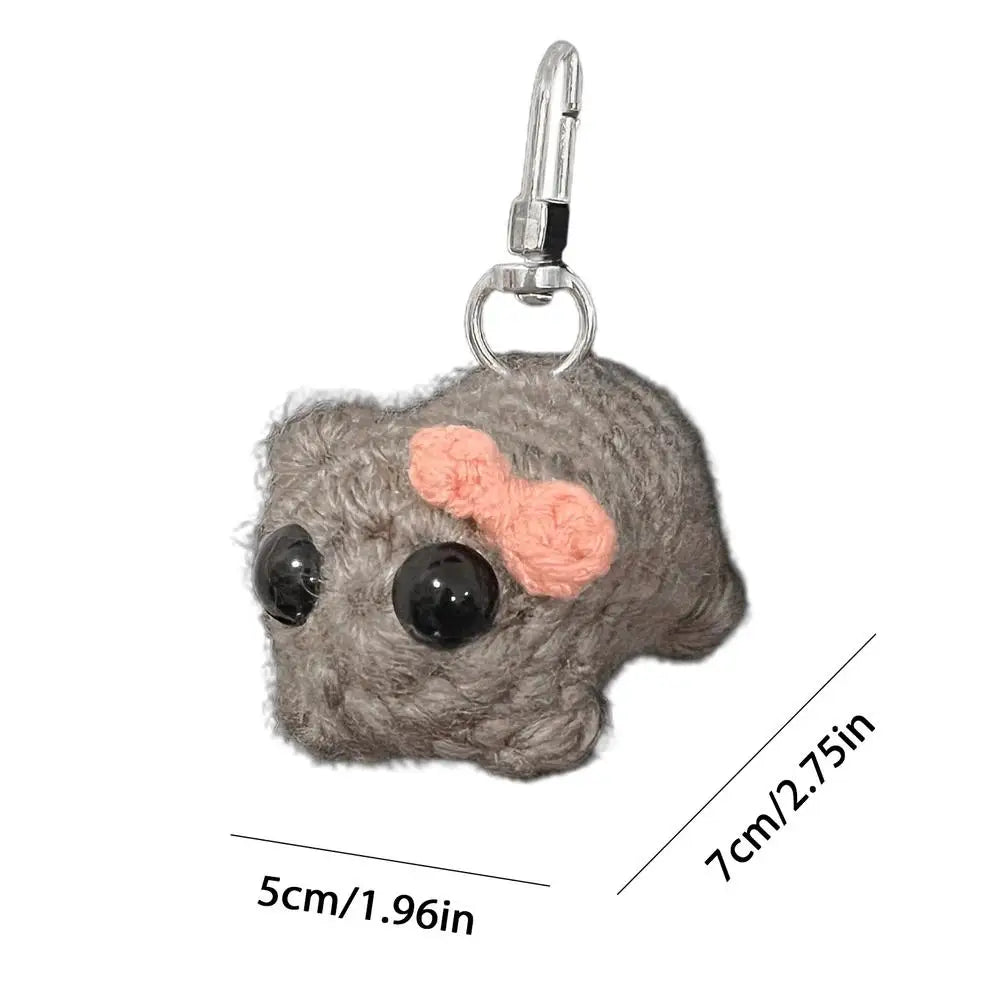 Sad Hamster Meme Sound Music Plush Toy Cute Hamster Plush Keychain Figure Soft Toy Stuffed Animal Doll Key Ring Key Chain