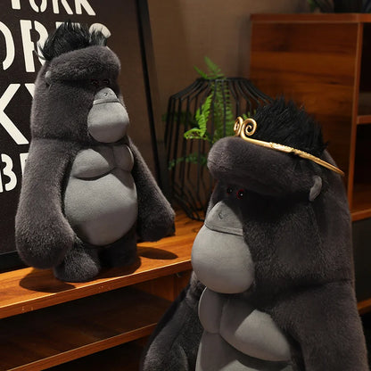 38cm  King Kong Plush Toys Black Ugly Gorilla Doll Movie Character Christmas Birthday Gift Zoo Souvenir