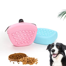 Pet training silicone bag can store dog food Outdoor portable dog training dog feeding waist pack dog snack bag