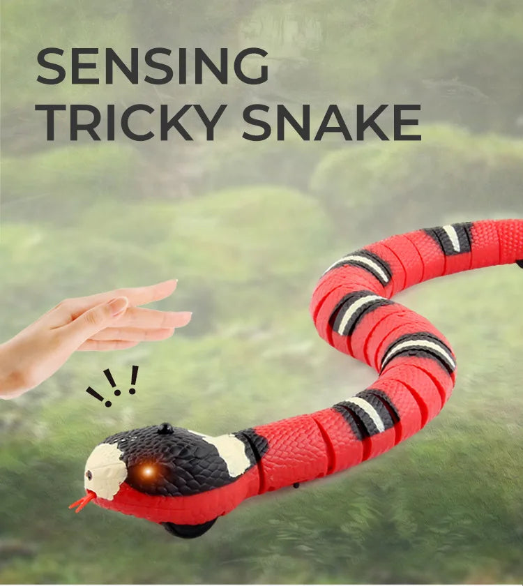 Smart Sensing Snake Interactive Cat Toys Automatic Toys For Cats USB Charging Accessories Kitten Toys for Pet Dogs Game Play Toy