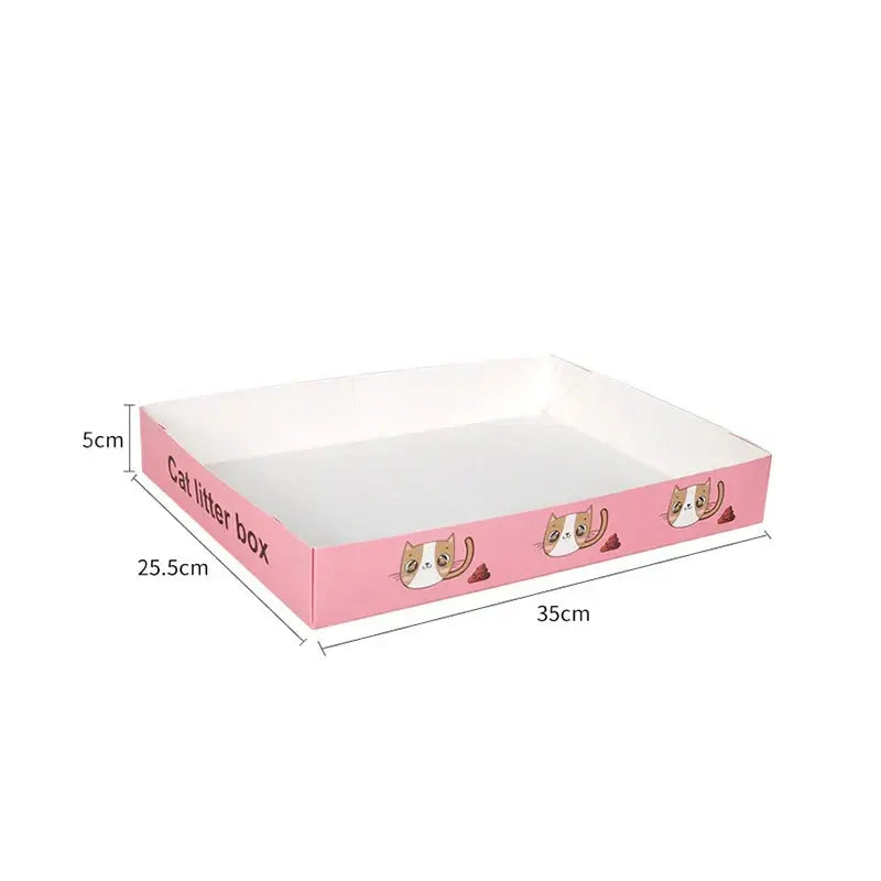 Foldable Disposable Cat Litter Box Pet Sand Box Container Kitten Travel Toilet Anti-splash Waterproof Large Space Cat Bedpan