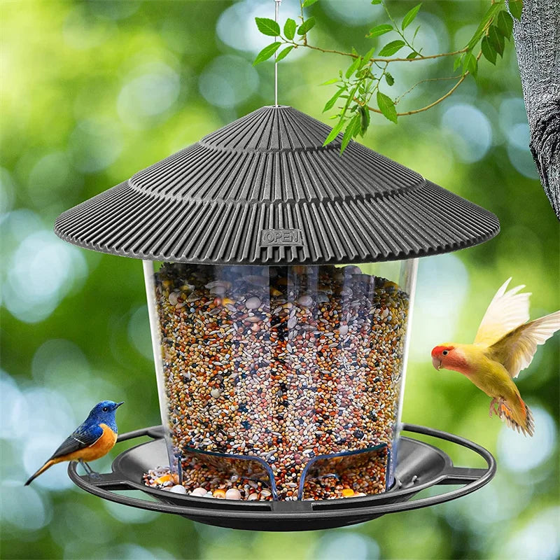 Bird Feeder Automatic Foot Feeding Tool Outdoor Bird Feeder Hanging Nut Feeding Multiple Hole Dispenser Holder Food Container