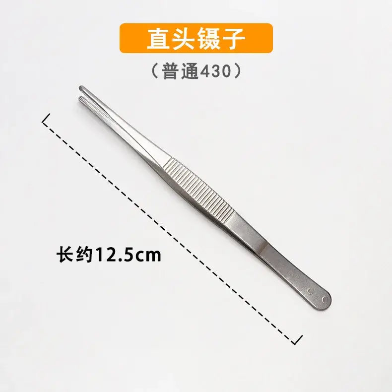 Stainless Multifuctional Steel Elbow Tweezers Aquarium Clip Long Tongs Medical Tweezers Forceps Pet Feeding Tools Non-slip