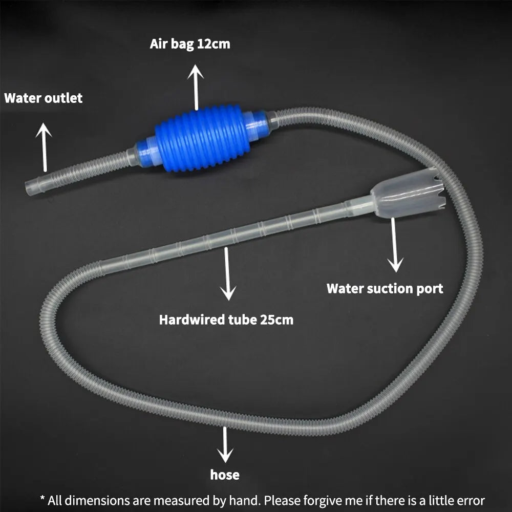 Aquarium Siphon Fish Tank Syphon Vacuum Cleaner Pump Semi-automatic Water Change Changer  Water Filter Pump Cleaning Accessories