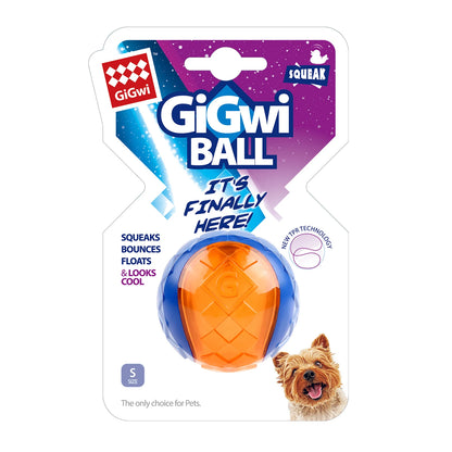 Interactive Dog Ball Pet Toys G-Ball Series Squeaky 2.5' Bouncy Assorted Colors for Small/Medium Dogs