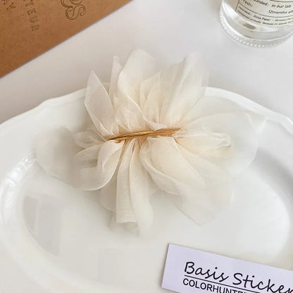Fashionable Feminine Chiffon Hairpins Super Fairy Girls High Ponytail Spring Clips Spring Summer Duckbill Clips Hair Accessories
