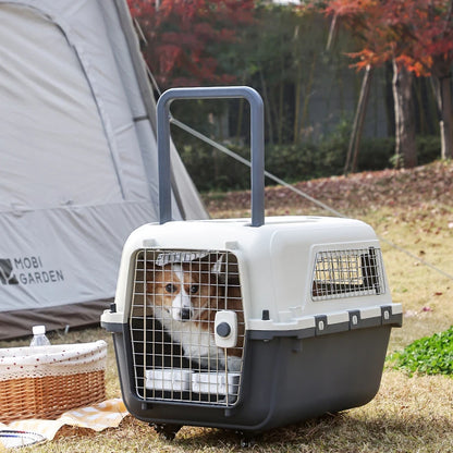 Dog Cage Handcart Airline Approved Dog Cat Travel Portable PP Material Pet Consignment Box
