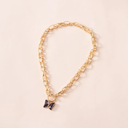 Multilayer Vintage Butterfly Necklace For Women Gold Color 316L Stainless Steel Blade Snake Chain Charms Choker Jewelry Gift